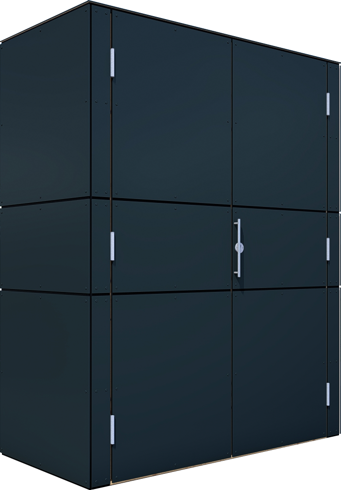 Thumbnail - Bertilo HPL Geräteschrank Terrace High - 6 mm anthrazit