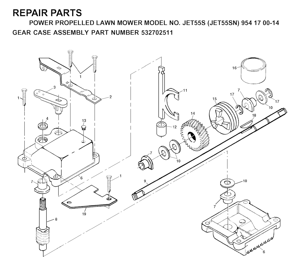Explosionszeichnung Ersatzteile