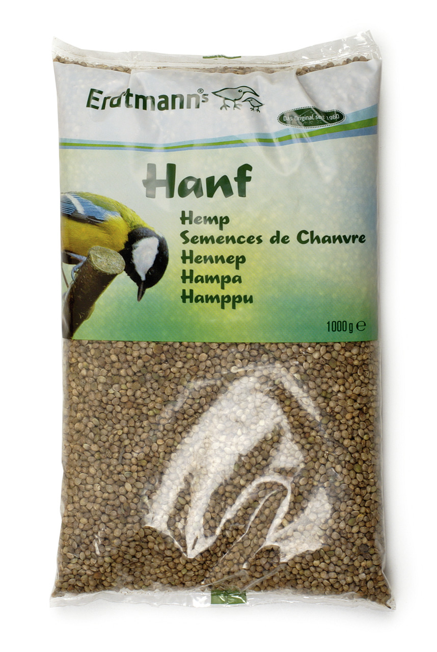 Erdtmann Wildvogelfutter Hanfsamen 1 Kilogramm Wildvogelfutter