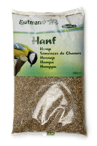 Erdtmann Wildvogelfutter Hanfsamen 1 Kilogramm Wildvogelfutter