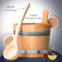 Vorschaubild Liebenstein Sauna Eimer mit Kelle aus Lärche/Espe (5L)