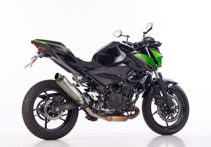 Shark Performance SLIP-ON Titan silber SRC 4 für KAWASAKI Ninja 400,Z400 EURO5  