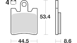 TRW Bremsbelag Typ SV Sintermetall mit ABE, Bremsbelag "MCB 706" Satz