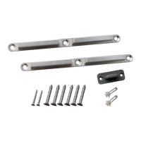 Griffwerk Zubehör-Set 60 PRO -Holztür -Edelstahl matt-Optik 2 H-Adapter + Schrauben, Bodenführung H