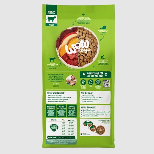 WOW Adult Rind 12kg Hundetrockenfutter