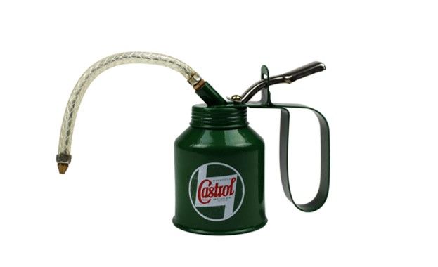 Castrol Ölkanne 200 ml, Ölkanne "Classic" Nostalgische Ölkanne aus Stahlblech inkl. Hebelpumpe