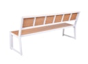 Vorschaubild Garden Pleasure Bank VENICE mit Rückenlehne 180 cm, Aluminium Weiß / Nonwood Teak-Optik