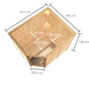 Vorschaubild Karibu Woodfeeling Sauna Horna - 68 mm Aktionssauna inkl. gratis Saunaofen im Wert von 599,99 €