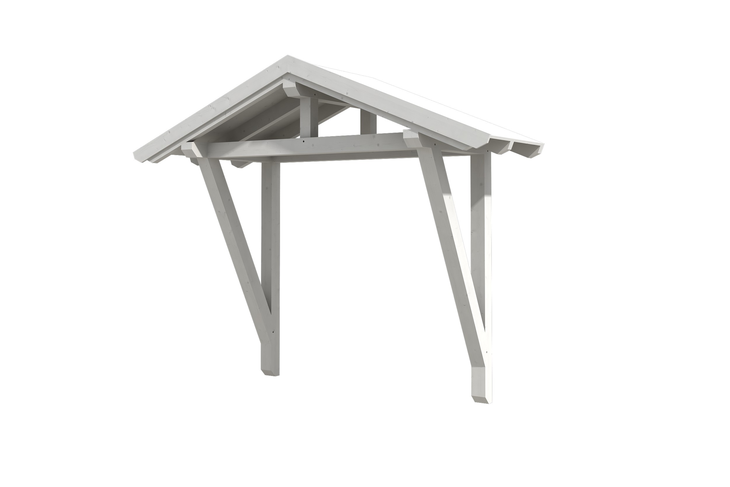 Skan Holz Satteldach Vordach Doppeltür Stralsund Typ 2 weiß