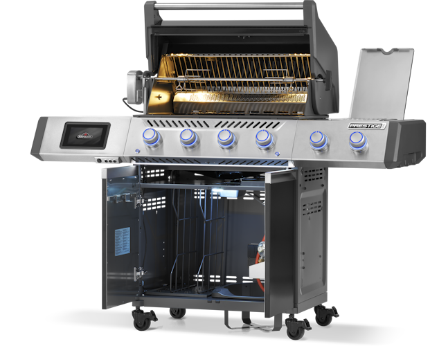 Napoleon Prestige PRO 500, Connected, Schwarz, inkl. Drehspieß