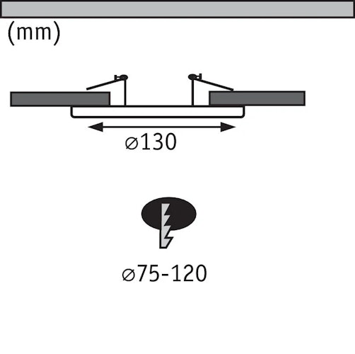 Paulmann Einbauleuchten-Einbauadapter Eisen gebürstet