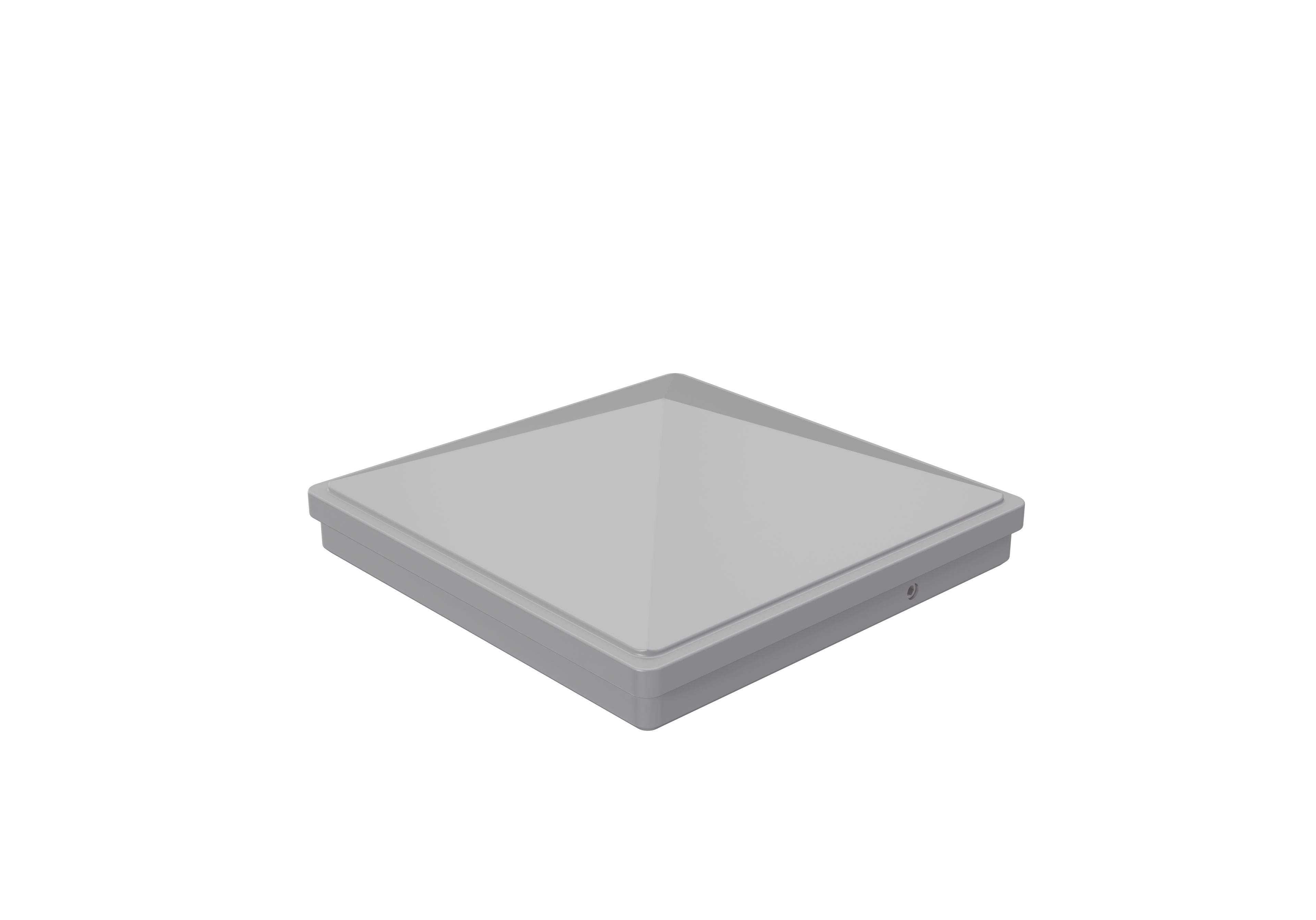 GroJa Premium-Pfostenkappe Silbergrau 9x9 cm, Zinkdruckguss für Alu-Steckzaunpfosten