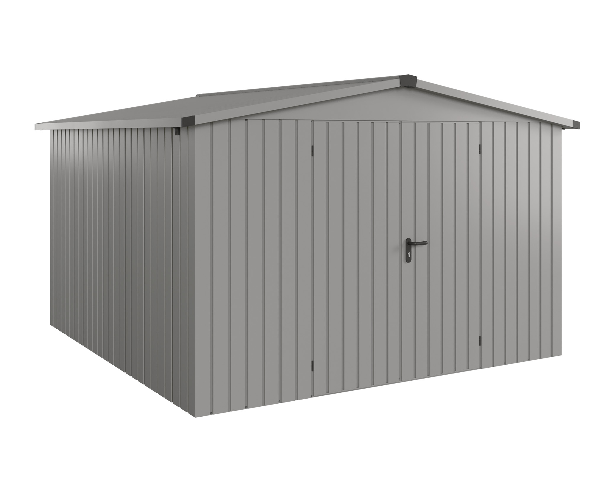 Hörmann Metall-Gerätehaus EcoStar EuroLine mit Satteldach B 310 x T 310 cm (ESD 14), Motiv Modern (mit schmalen Lamellen...