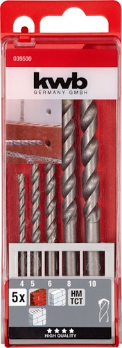 kwb HM-Betonbohr. Kass.4-10, 5-tlg 39500