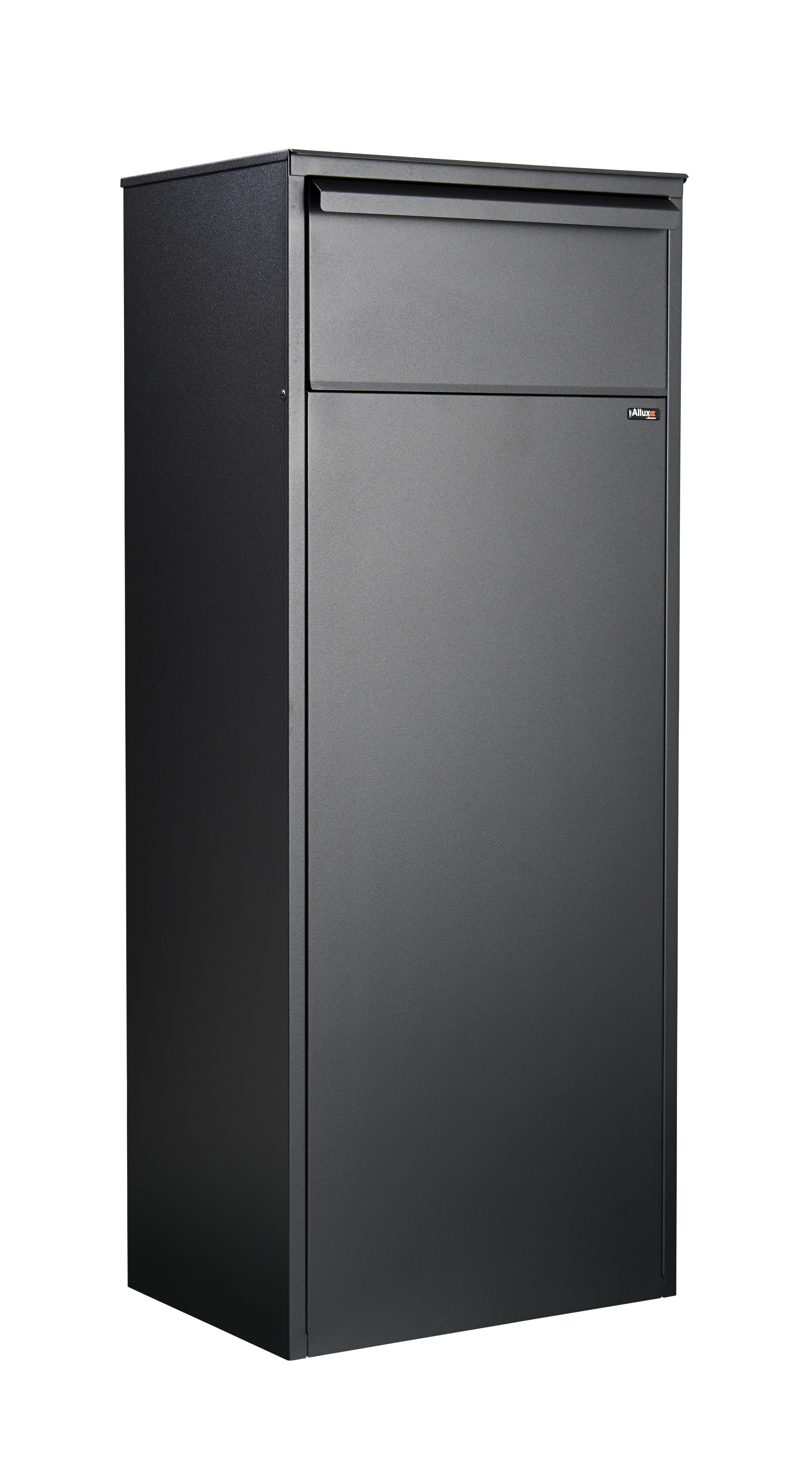 ALLUX 800 Paket-Briefkasten - Schwarz mit Entnahme rückseitig