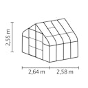 Vorschaubild Vitavia Gewächshaus Dione/Diana 8300 inkl. 2 Dachfenster und Stahlfundamentrahmen - 8,3 m²