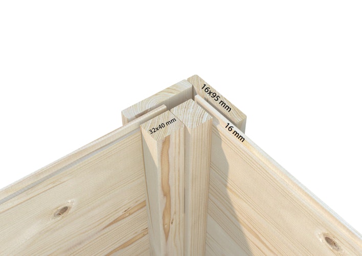 Palmako Gerätehaus Elias 4,9 m² - 16 mm