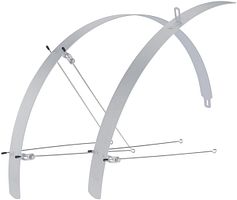 CONTEC Schutzblech-Set Flat Fender 28 Zoll silber 32 mm breit