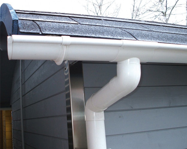 Kunststoff Dachrinnenset für Karibu Terrassenüberdachungen Classic/Premium