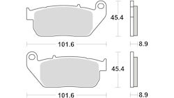 TRW Bremsbelag Typ SV, Sintermetall, Bremsbelag "MCB 753" Satz
