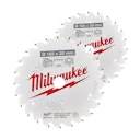 Vorschaubild Milwaukee Kreissägeblatt Holz für Akku-Handkreissägen Doppelpack 2x 160/20 mm Z40 Wechselzahn 4932492433