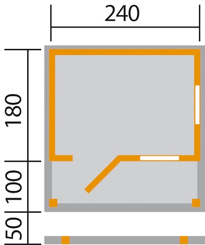 Weka Gartenhaus 820 A - 20 mm