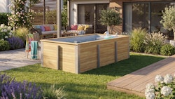Weka Massivholzpool Siargao Gr. 1 - 45 mm - 416 x 216 cm inkl. gratis Abdeckplane im Wert von 169,99€