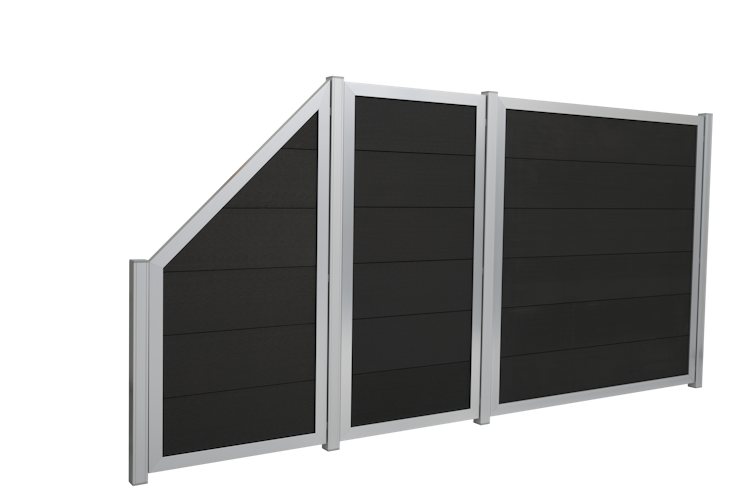 T&J MALÖ WPC Sichtschutzelement 900 x 1800/900 mm