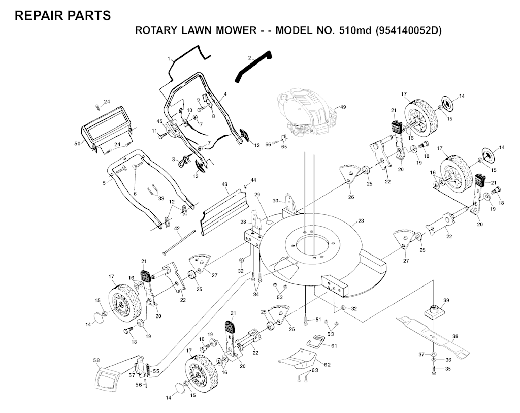 Explosionszeichnung Ersatzteile