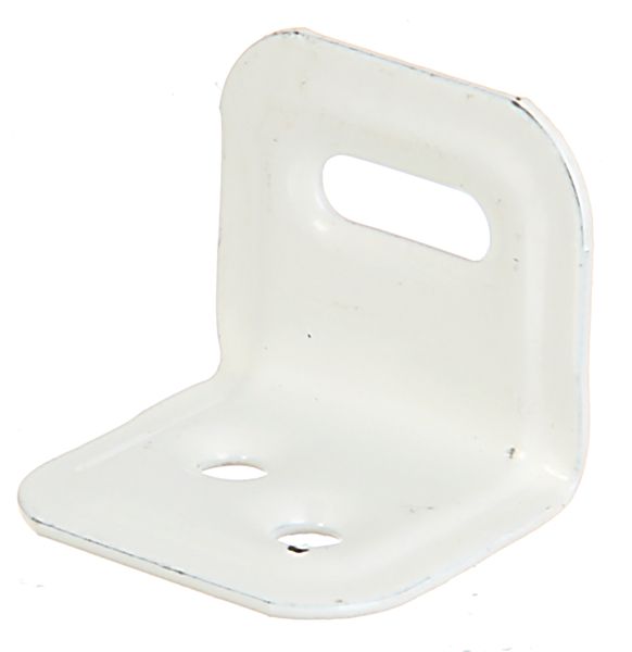 Alberts® Verstellwinkel geprägt mit Langloch weiß  25x25x30 mm