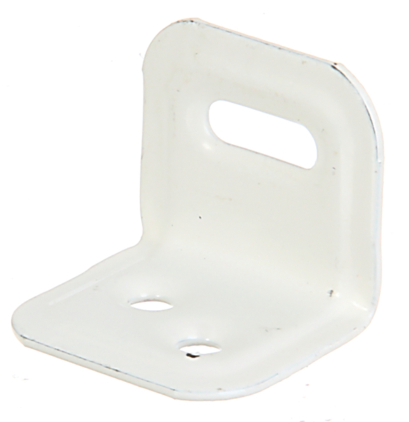 Alberts® Verstellwinkel geprägt mit Langloch weiß  25x25x30 mm