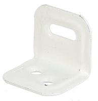 Alberts® Verstellwinkel geprägt mit Langloch weiß  25x25x30 mm