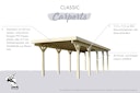 Vorschaubild Karibu Carport Einzelcarport Classic Einzel 2 - kesseldruckimprägniert