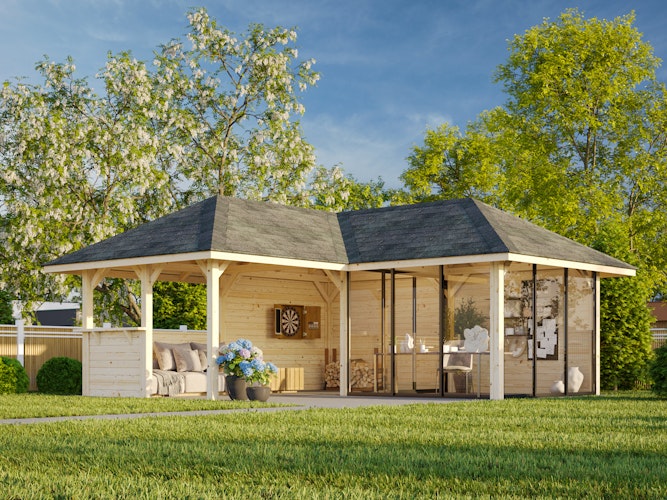 Palmako Pavillon Bianca 24,9 m² Set 210 Slide - 28 mm