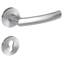 Vorschaubild Griffwerk LORITA PROFESSIONAL Schraubtechnik FS Panik -Edelstahl matt  Rosettengarnitur geteilter Vierkant 9mm -Schraubt. -PZ -TS 38-50mm