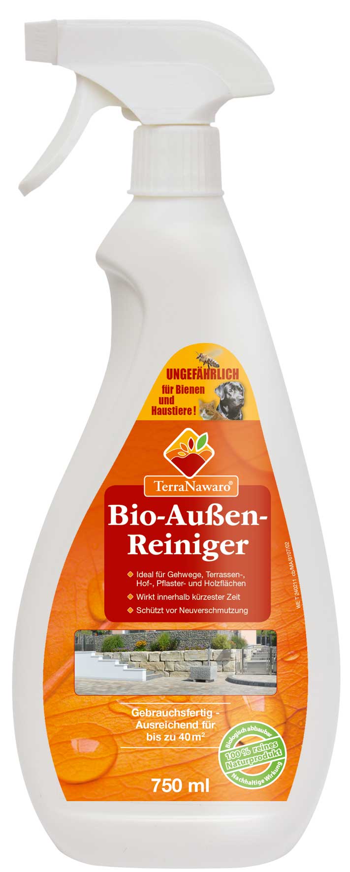 Hotrega TerraNawaro Bio-Außen-Reiniger 750 ml Sprühflasche