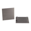 Vorschaubild Griffwerk Endkappen-Set PLANEO 60 PRO (r/l) -Edelstahl Optik für 18,5er Distanzprofil