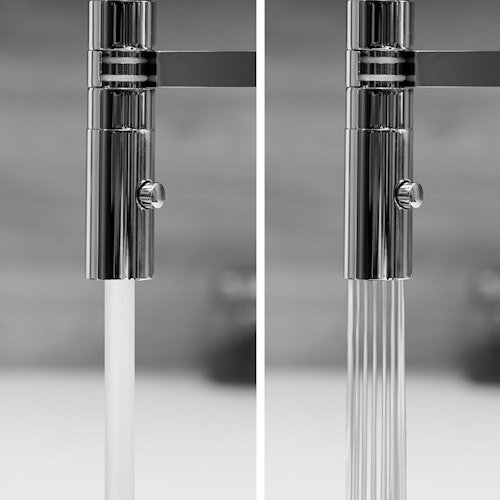 3 Wege Wasserhahn Küchenarmatur, BOD, mit 360° schwenkbarem Auslauf, abnehmbare 2 strahl Handbrause, Verchromt / Weiß