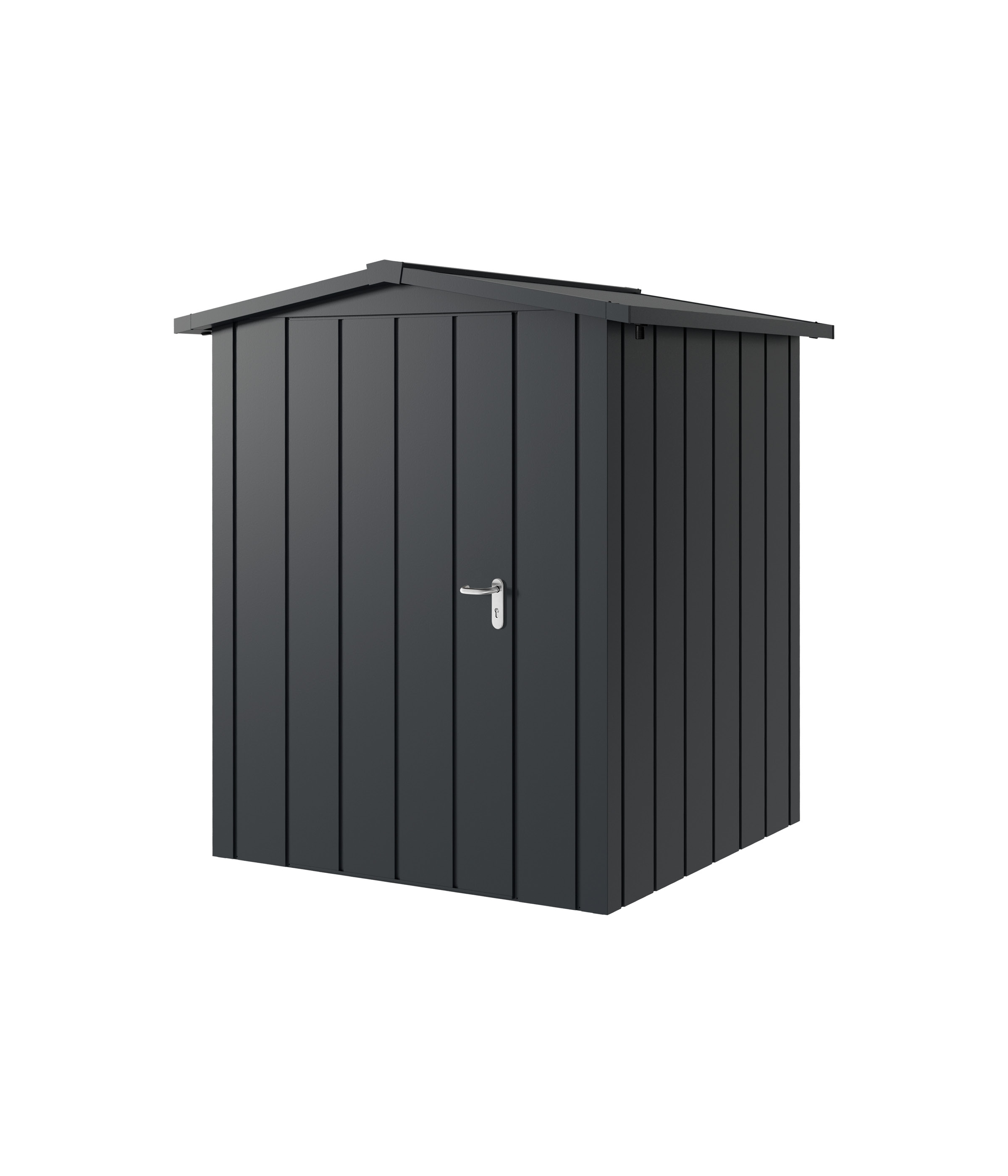 Hörmann Metall-Gerätehaus Juno JSD mit Satteldach B 166 x T 166 cm (JSD 2) Motiv Modern (mit schmalen Lamellen) Einzeltü...