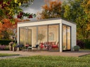 Vorschaubild Palmako Gartenhaus Serena 12,6 m² Set 2 Slide Plus - 44 mm