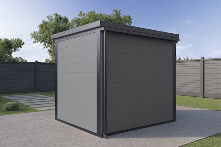 Wolff Finnhaus Metall-Dachrinnenset 200 cm mit 1 Fallrohr für Ulrik & Linnea