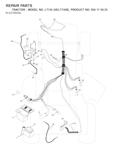 Husqvarna Gartentraktoren LT130, HELT130B, 954170035, 2001-03
