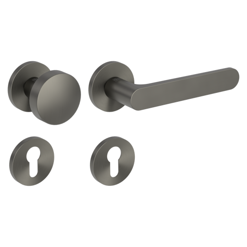 Griffwerk Wechselgarnitur VAYA 291 AVUS fast2fix Fast2Fix Rosetten rund Knopf R2 Kaschmirgrau R