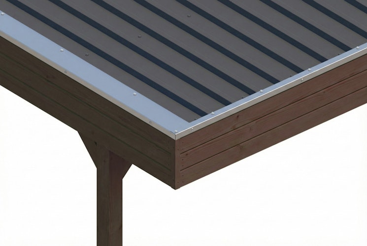 Skan Holz Doppelcarport Friesland 546x555 cm - 1 Einfahrtsbogen Set G