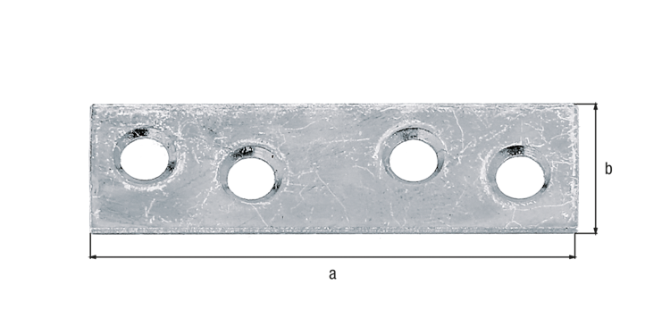 Alberts® Flachverbinder, sendzimirverzinkt, LxB 50x14 mm