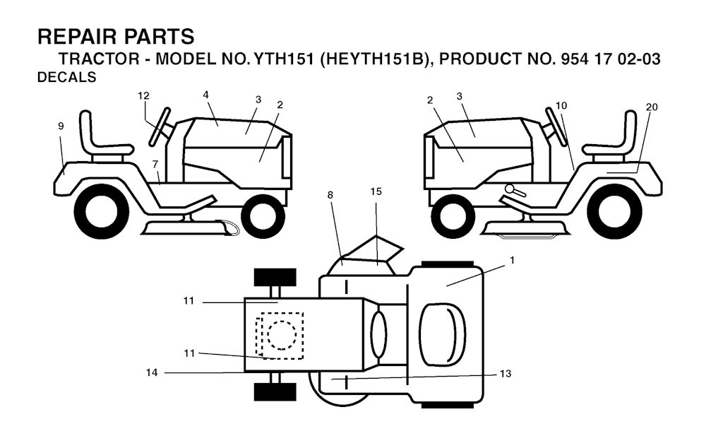 Explosionszeichnung Ersatzteile