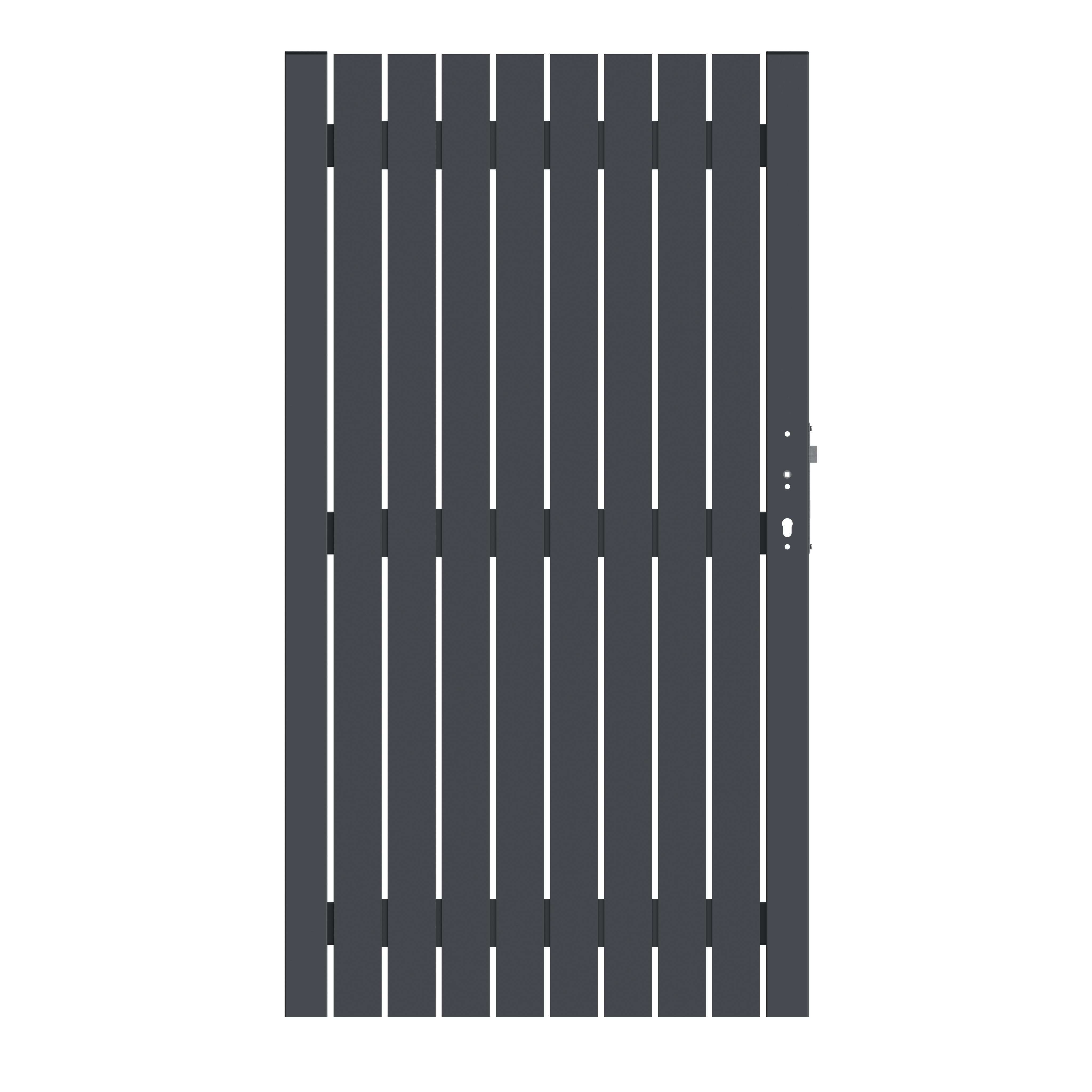 TraumGarten Alu-Einzeltor Squadra DIN li Anth