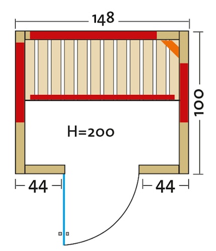 Infraworld Infrarotkabine Vario Natura 148 inkl. 5-teiligem gratis Zubehörset