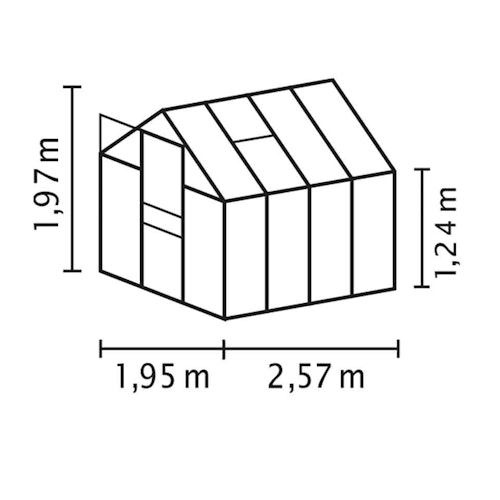 Vitavia Gewächshaus Venus 5000 inkl. 1 Dachfenster - 5,0 m²