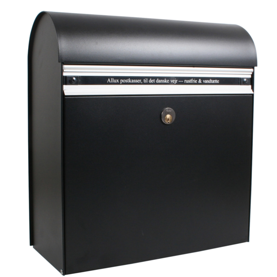 ALLUX KS200 Briefkasten - Schwarz, Briefeinwurf in Aluminium